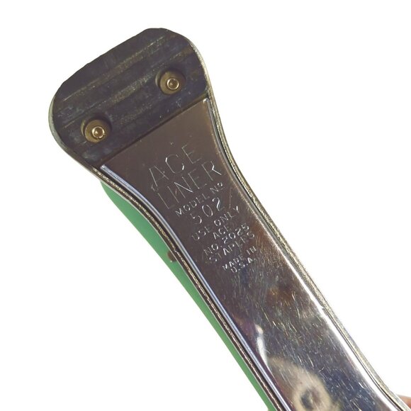 Ace Liner Model 502 Chrome & Mint Green Bakelite Vintage Stapler - Picture 7 of 7